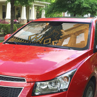 Greek Mythology Chaos Auto Sun Shade Ancient Temple Ruins Classical Art Greek Key Pattern
