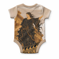 Greek Mythology Chaos Baby Onesie Ancient Temple Ruins Classical Art Greek Key Pattern