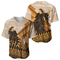 Greek Mythology Chaos Baseball Jersey Ancient Temple Ruins Classical Art Greek Key Pattern
