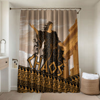 Greek Mythology Chaos Bathroom Set Ancient Temple Ruins Classical Art Greek Key Pattern