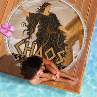 Greek Mythology Chaos Beach Blanket Ancient Temple Ruins Classical Art Greek Key Pattern
