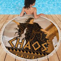 Greek Mythology Chaos Beach Blanket Ancient Temple Ruins Classical Art Greek Key Pattern