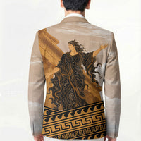 Greek Mythology Chaos Blazer Ancient Temple Ruins Classical Art Greek Key Pattern