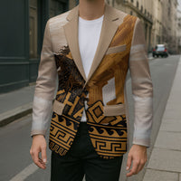 Greek Mythology Chaos Blazer Ancient Temple Ruins Classical Art Greek Key Pattern
