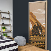 Greek Mythology Chaos Door Cover Ancient Temple Ruins Classical Art Greek Key Pattern