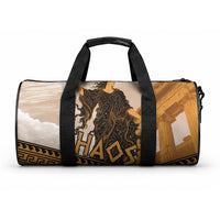 Greek Mythology Chaos Duffle Bag Ancient Temple Ruins Classical Art Greek Key Pattern