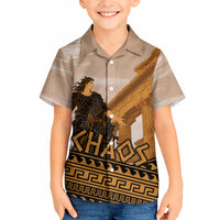 Greek Mythology Chaos Hawaiian Shirt Ancient Temple Ruins Classical Art Greek Key Pattern