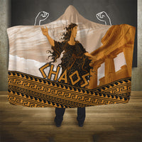 Greek Mythology Chaos Hooded Blanket Ancient Temple Ruins Classical Art Greek Key Pattern