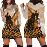 Greek Mythology Chaos Hoodie Dress Ancient Temple Ruins Classical Art Greek Key Pattern