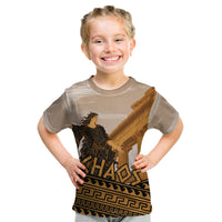 Greek Mythology Chaos Kid T Shirt Ancient Temple Ruins Classical Art Greek Key Pattern
