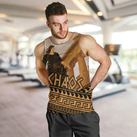 Greek Mythology Chaos Men Tank Top Ancient Temple Ruins Classical Art Greek Key Pattern