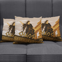 Greek Mythology Chaos Pillow Cover Ancient Temple Ruins Classical Art Greek Key Pattern