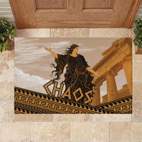 Greek Mythology Chaos Rubber Doormat Ancient Temple Ruins Classical Art Greek Key Pattern