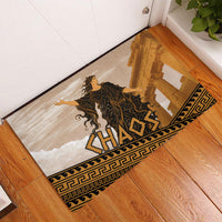 Greek Mythology Chaos Rubber Doormat Ancient Temple Ruins Classical Art Greek Key Pattern