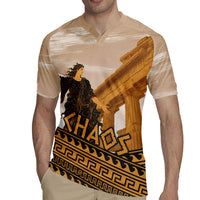 Greek Mythology Chaos Rugby Jersey Ancient Temple Ruins Classical Art Greek Key Pattern