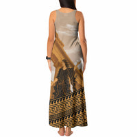 Greek Mythology Chaos Tank Maxi Dress Ancient Temple Ruins Classical Art Greek Key Pattern
