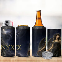 Greek Mythology Nyx 4 in 1 Can Cooler Tumbler Celestial Starry Night Classical Art Greek Key