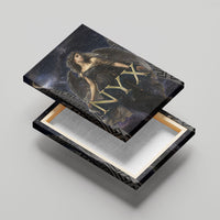 Greek Mythology Nyx Canvas Wall Art Celestial Starry Night Classical Art Greek Key