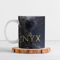 Greek Mythology Nyx Ceramic Mug Celestial Starry Night Classical Art Greek Key