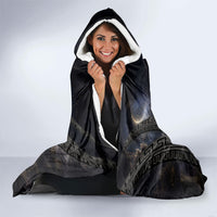 Greek Mythology Nyx Hooded Blanket Celestial Starry Night Classical Art Greek Key