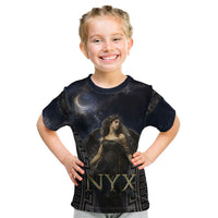 Greek Mythology Nyx Kid T Shirt Celestial Starry Night Classical Art Greek Key