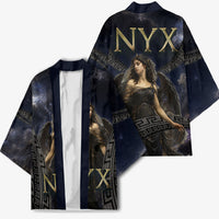 Greek Mythology Nyx Kimono Celestial Starry Night Classical Art Greek Key