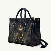 Greek Mythology Nyx Leather Bag Celestial Starry Night Classical Art Greek Key