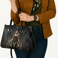 Greek Mythology Nyx Leather Bag Celestial Starry Night Classical Art Greek Key