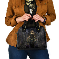 Greek Mythology Nyx Shoulder Handbag Celestial Starry Night Classical Art Greek Key