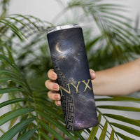 Greek Mythology Nyx Skinny Tumbler Celestial Starry Night Classical Art Greek Key