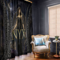 Greek Mythology Nyx Window Curtain Celestial Starry Night Classical Art Greek Key