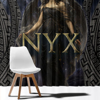 Greek Mythology Nyx Window Curtain Celestial Starry Night Classical Art Greek Key