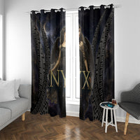 Greek Mythology Nyx Window Curtain Celestial Starry Night Classical Art Greek Key