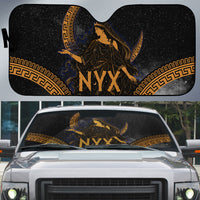 Greek Mythology Nyx Auto Sun Shade Starry Night Classical Art Greek Key Pattern