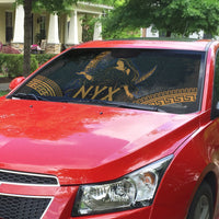 Greek Mythology Nyx Auto Sun Shade Starry Night Classical Art Greek Key Pattern