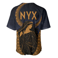 Greek Mythology Nyx Baseball Jersey Starry Night Classical Art Greek Key Pattern