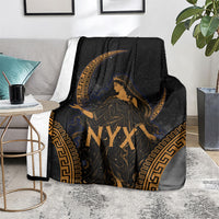 Greek Mythology Nyx Blanket Starry Night Classical Art Greek Key Pattern
