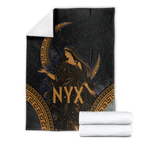 Greek Mythology Nyx Blanket Starry Night Classical Art Greek Key Pattern