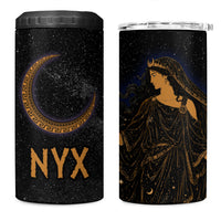 Greek Mythology Nyx 4 in 1 Can Cooler Tumbler Starry Night Classical Art Greek Key Pattern