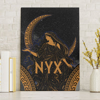 Greek Mythology Nyx Canvas Wall Art Starry Night Classical Art Greek Key Pattern