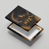 Greek Mythology Nyx Canvas Wall Art Starry Night Classical Art Greek Key Pattern