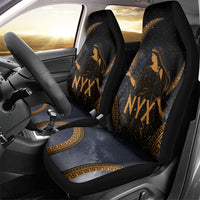 Greek Mythology Nyx Car Seat Cover Starry Night Classical Art Greek Key Pattern