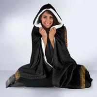 Greek Mythology Nyx Hooded Blanket Starry Night Classical Art Greek Key Pattern