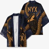 Greek Mythology Nyx Kimono Starry Night Classical Art Greek Key Pattern