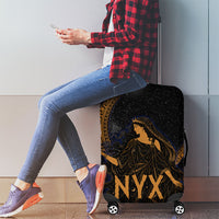 Greek Mythology Nyx Luggage Cover Starry Night Classical Art Greek Key Pattern