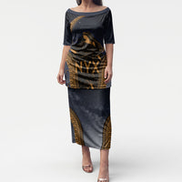 Greek Mythology Nyx Puletasi Starry Night Classical Art Greek Key Pattern