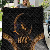 Greek Mythology Nyx Quilt Starry Night Classical Art Greek Key Pattern