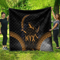 Greek Mythology Nyx Quilt Starry Night Classical Art Greek Key Pattern
