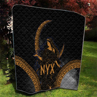 Greek Mythology Nyx Quilt Starry Night Classical Art Greek Key Pattern