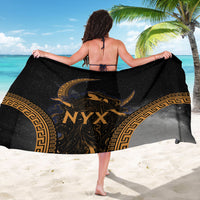Greek Mythology Nyx Sarong Starry Night Classical Art Greek Key Pattern